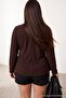 Brown Finike Woven Large Size Blouse Tbbaw27Af00003 - 4