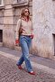 Wardrobe Essentials Mavi %100 Pamuk Yüksek Bel Straight Boru Paça Jeans TWOAW27JE00093 - 2