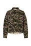 Oversize Camouflage Patterned Denim Jacket Twoaw27Ce00080