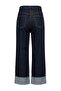 Koyu Mavi Puantiyeli Paça Katlamalı Normal Bel Wide Leg Jeans TWOAW27JE00022 - 7