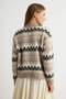 Mink Geometric Patterned Soft Textured Knitwear Sweater Twoaw27Kz00175 - 4