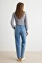 Açık Mavi Az Esnek Yüksek Bel Mom Jeans TWOAW27JE00192 - 4