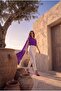 Aura One-Shoulder Draped Belted Blouse - 2