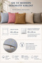Soho Fabric Gold Foil Patterned Decorative 2-Piece Pillowcase Set - 42 x 42 cm - 4