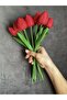 Artificial Flower 10Pcs Red Wet Tulip - 8