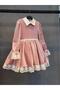 Powder Pink Lace Detailed Dress