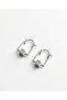 Special Series Zircon Stone Cube Detailed Rectangular Steel Earrings - 1.7 cm