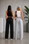 Sweatpants 2 Pieces Black Gray Wide Leg Comfortable Fit - 3