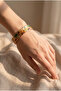Copper Vintage Sunflower Patterned Adjustable Clamp Bracelet - 2