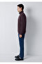 M0S20027 Men's Semi-Zipper Sweatshirt Bordo - 4