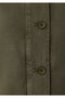Buttoned Stand Collar Khaki Jacket Oversize / Wide Cut 1110922-71545 - 8