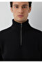 M0S20027 Men's Semi-Zipper Sweatshirt Black - 6