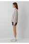 91 Patch Detailed Striped Long Sleeve T-Shirt Loose Fit / Comfortable Loose Cut 1614171-91653 - 4