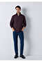 M0S20027 Men's Semi-Zipper Sweatshirt Bordo - 2