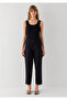 Linen Blend Black Trousers 1011197-900 - 3