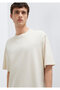 Beige Basic T-Shirt Relaxed Fit / Comfortable Cut 0613332-70140 - 2
