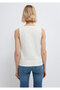 Embroidery Detailed Ecru T-Shirt Fitted / Bodycon Cut 1613995-70057 - 6