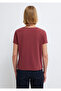 V-Neck Burgundy Basic T-Shirt Slim Fit / Narrow Cut 1614176-70412 - 6