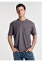 Anthracite Basic T-Shirt Loose Fit / Comfortable Loose Cut 0613338-90721