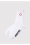Embroidered White Socks 0912195-620