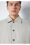 Gray Faux Suede Jacket Loose Fit / Relaxed Fit 0110767-70075 - 7