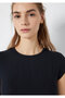 Navy Blue Basic T-Shirt Fitted / Bodycon Cut 1613808-70489 - 6