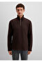 Brown Sweatshirt with Half Zipper 0S10519-89103 - 4