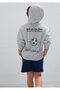 سترة رياضية رمادية مطبوع بغطاء رأس 6S10182-88467 - 2