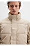 Mock Neck Beige Puffer Jacket 0110470-86559 - 6