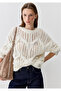 Wool Blend Ecru Sweater Oversize / Wide Cut 1710828-70057