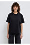Black Basic Interlock T-Shirt Loose Fit / Relaxed Fit 1613820-900 - 3