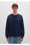Logo Printed Navy Blue Sweatshirt 0S10379-70488 - 4