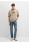 Logo Printed Beige Sweatshirt 0S10395-70004 - 3