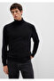 Wool Blend High Neck Black Sweater Regular Fit / Regular Cut 0710372-900