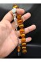 Special Model Orange Color 11-Piece Fish Zaza Powder Amber Prayer Beads - 2