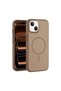Apple iPhone 13 Compatible Case Mono M-Safe Silicone Case Desert Titanium