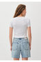 Crew Neck Gray Basic T-Shirt Fitted / Fitted Cut1600814-85438 - 4