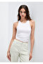 Halter Collar White Basic Tank Top Slim Fit / Slim Fit 1612462 -620 - 2