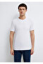 Weißes Stretch-Basic-T-Shirt mit tailliertem Schnitt 061747 -620 - 3