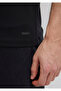 Stretch V-Neck Black Basic T-Shirt Fitted / Fitted Cut 061748 -900 - 7