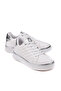 Nova Quilted White Women's Sneakers with Silver Detail