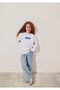 Miav Printed White Sweatshirt 6610031-620