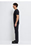 Stretch V-Neck Black Basic T-Shirt Fitted / Fitted Cut 061748 -900 - 4