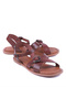 Abby Genuine Leather Knitted Band Buckled Women's Sandals