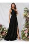 One Shoulder Long Sequin Evening Dress - 2