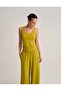 Women's Thick Strap Sleeveless Undershirt Fat Green Single Product Straight Cut Daily Basic - 3