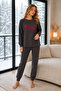 Anthracite Cool Printed Pitikare Waffle Pajama Set - 2