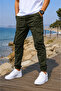 Men's Khaki Green Cargo Pocket Pants - 3