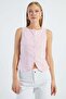 Linen Look Vest with Tie Detail - 2
