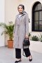 Gray Striped Lining Trench Coat - 4